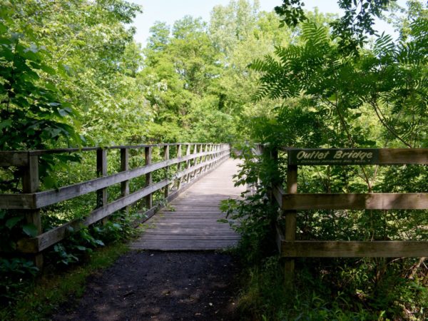 A wooden bridge