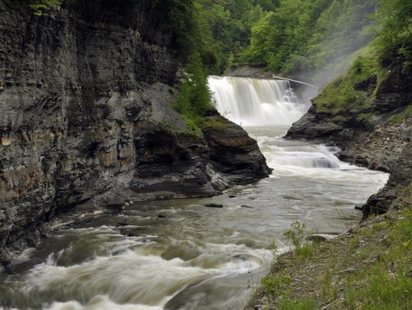 A small waterfall and rushing creek