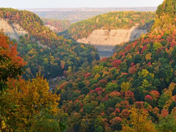 A view of the gorge with autumn colors