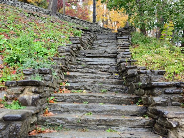 A stone staircase