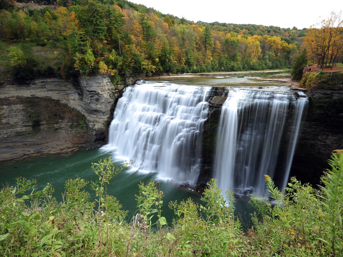 A large waterfall