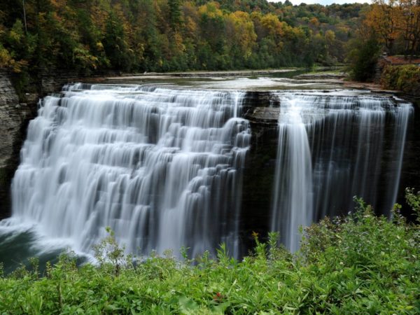 A large waterfall