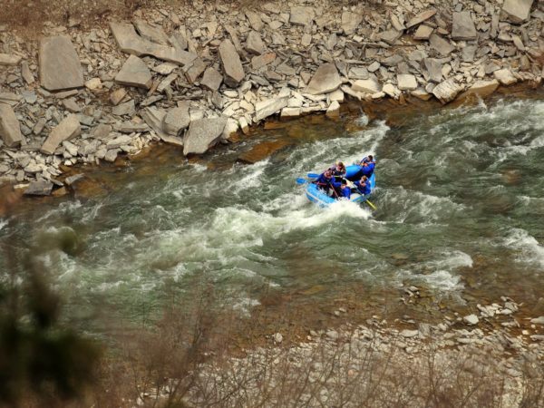 People rafting on the Genesee River