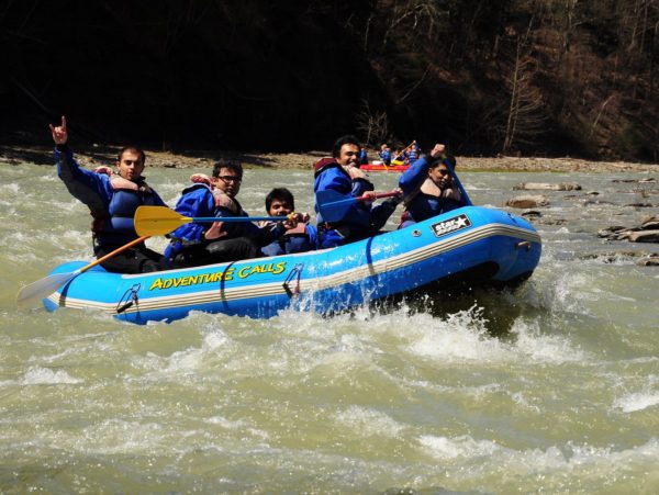 People rafting on the Genesee River