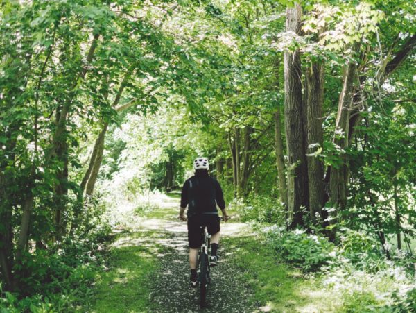 A person on a bike